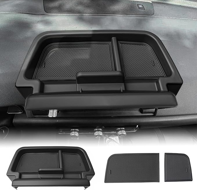 EDBETOS Pilot Center Console Dashboard Organizer Compatible with Honda Pilot Accessories 2023 2024 2025 Elite/Touring/TrailSport/EX-L 9-in Behind Screen Dash Storage Insert Glasses Holder Tissue Tray
