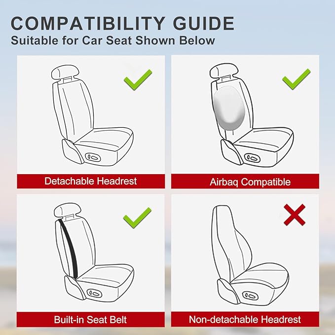 2 Pack Ventilated Cooling Car Seat Covers for Summer, 3D Air Mesh Breathable Leather Front Seat Protectors with Storage Pocket, Universal Fit Non-Slip Seat Cushion for Car Truck SUV(Black)