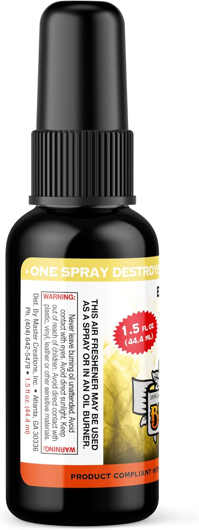 Blunt Power Air Freshener Spray, Oil Based Concentrated Air Freshener and Oil Diffuser, Air Freshener Spray for Car, Room, Bathroom, Odor Eliminator and Room Deodorizer, Egyptian Musk, 1.5 oz, 3 Pack