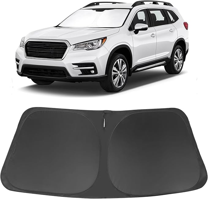 Windshield Sun Shade Custom Fit for 2019-2024 2025 2026 S-ubaru Ascent Accessories Foldable Sunshade Sun Blocker Protect Car from Sun Rays & Heat Damage Keep Car Cooler