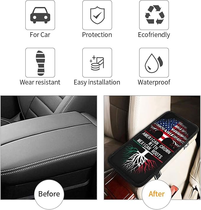DARLEKS Car Armrest Cushion Auto Center Console Cover Pad Car Handrail Box Universal Decoration Mat