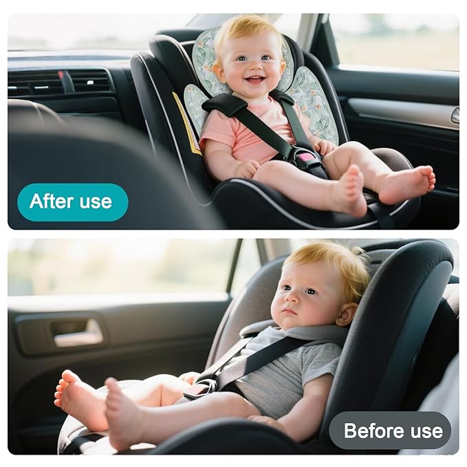 KAKIBLIN Car Seat Cooling Pad, Stroller Cooling Pad for Baby, Universal Double Sided Cooler Pads Gel CarSeat Cooling Pad for Baby Stroller,Chair,Chilling Pads Keep Cool in Summer (Green)