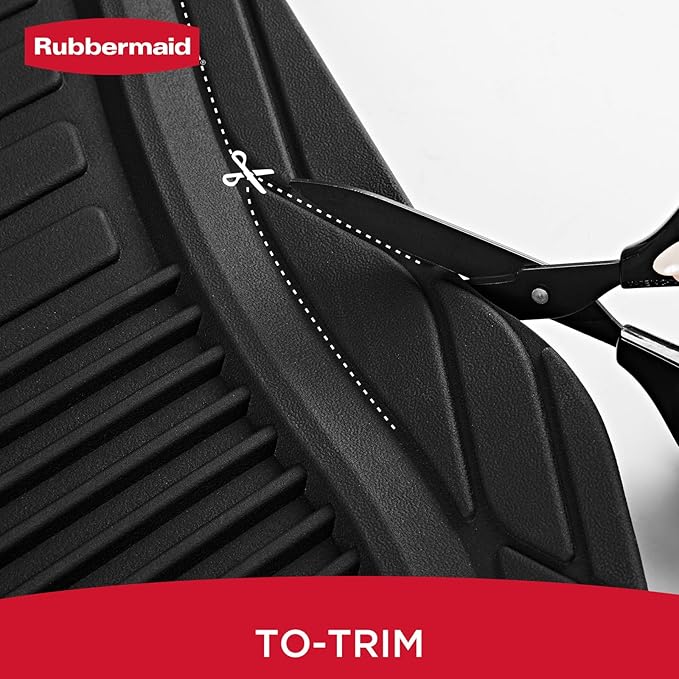Rubbermaid Car Mats Full Set – All Weather Car Floor Mats Universal Trim-to-Fits Design,Heavy Duty Car Mats for Cars, SUVs, Trucks,and Vans - Gray