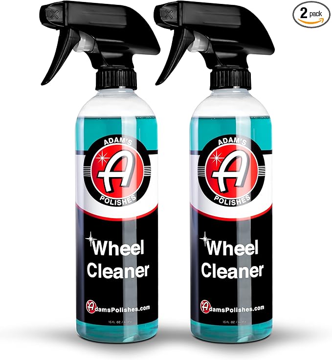 Adam's Polishes Wheel Cleaner 2-Pack - Tough Wheel Cleaning Spray for Car Wash | Rim Cleaner & Brake Dust Remover | Safe On Chrome Clear Coated & Plasti Dipped Wheels | Use w/Wheel Brush