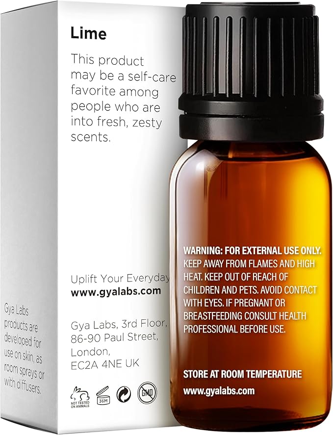 100% Pure Lime Essential Oil - 0.34 Fl Oz - Lime Oil for Hair, Skin, Diffuser, Aromatherapy & DIY Candle Making Scent