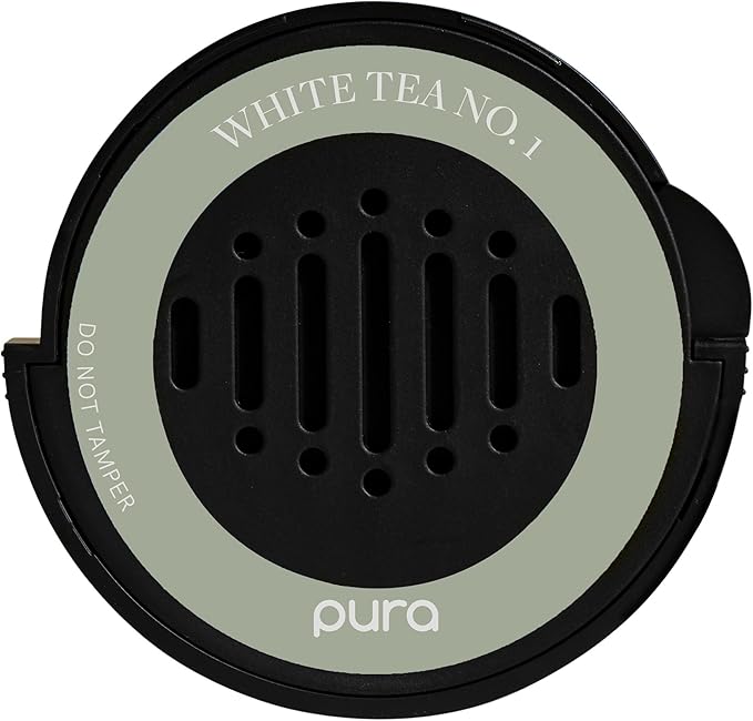 Pura Car Scent Refill - Fragrance for Pura Car Diffuser - Clean & Safe Luxury Diffuser Scent - Long-Lasting Fragrance for 30 Days of Aroma - White Tea No. 1
