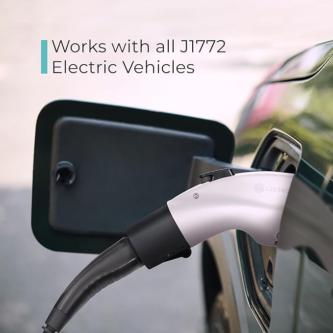 Lectron Tesla to J1772 EV Charging Adapter – NACS Converter, 48 Amp & 240V, Compatible with Tesla High Powered Connectors, Destination Chargers & Mobile Connectors for J1772 Electric Vehicles