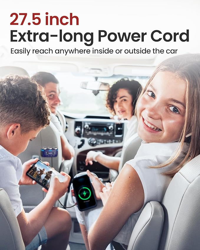 YANTU QC3.0&PD 40W Cigarette Lighter Adapter, 3-Socket 140W Cigarette Lighter Splitter with 12v USB Outlet,Car Charger Adapter with Double/Dual/USB C Charger Multi Port/Plug Outlet for Car Devices