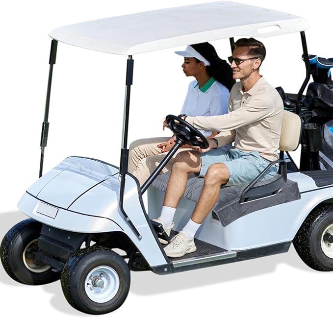 Golf Cart Seat Cover Towel Blanket - Premium Soft Plush Warm Seat Covers for EZGO Yamaha Club Car (Universal Fit) Anti-Slip, Washable Golf Cart Accessories & Gifts for Men Women 51" x 30.5".Grey