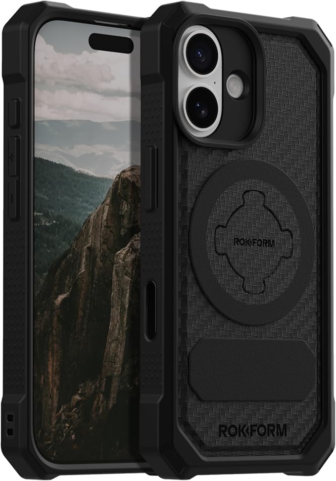 Rokform Rugged Case Compatible with iPhone 17, Magnetic Cover (Black)