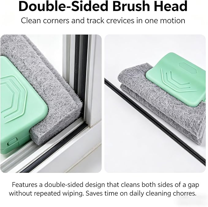 2026 New Magic Window Track Cleaner, Window Groove Cleaning Brush Tools Set, for Cleaning Tile Grout, Louver Blades, Car Air Conditioning Vents, and Narrow Gaps (3pcs Mix)