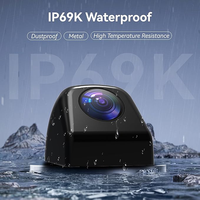 AHD 1080P Vehicle Backup Camera IP69K Waterproof Night Vision HDR 170° Wide Angle Metal Housing,Universal Reverse Rear View Backup/Front View Camera for Cars Pickup Trucks SUV RV Vans