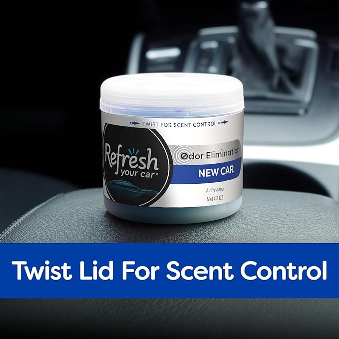 Refresh Your Car Can/Hidden Air Freshener, (New Car Scent, 1 Pack)