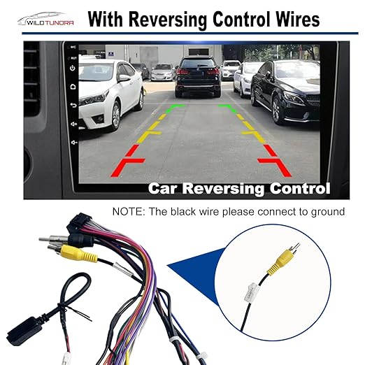 16Pin ISO Aftermarket Radio Harness Adapter for Nissan 2010-2017 with Radio Antenna Adapter, 16Pin Android Car Stereo Wiring Harness with Reverse Cable for Xterra Altima Titan Rogue