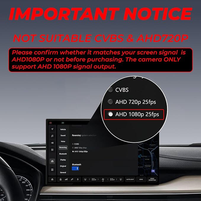 AHD 1080P Backup Camera for Car,170 Degree Wide Angle Rearview Reversing License Plate IP69K Waterproof Camera,Clear Night Vision Reverse Rear View Camera for Car Vehicle SUV RV