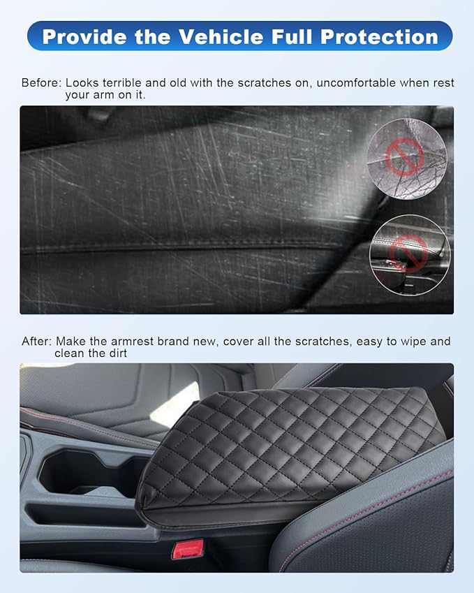 CDEFG Compatible with 2024 2025 VW Volkswagen Jetta Console Cover for 2020 2021 2022 2023 2024 2025 Jetta Accessories Armrest Cover 2024 Jetta Middle Console Cover Armrest Pad Jetta Arm Rest Cushion