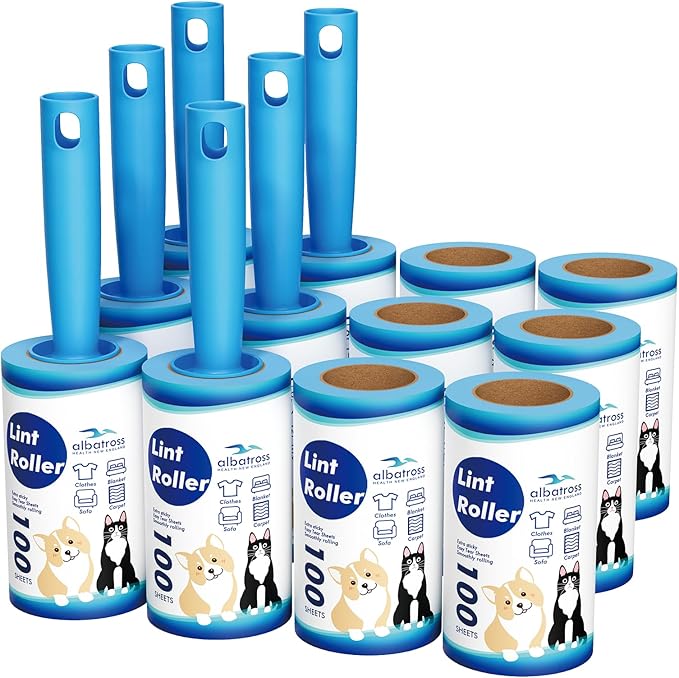 Lint Rollers for Pet Hair Extra Sticky, 1200 Sheets Mega Value Set Lint Rollers for Pet Hair Removal, Dog and Cat Lint Remover for Clothes, Furniture, Carpet