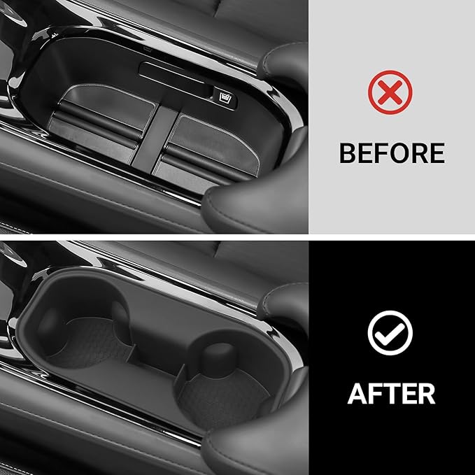 Hellet Car Cup Holder Compatible with Honda 2019-2022 HRV HR-V Accessories Silicone Material OEM Style Inserts Center Console Organizer (Not Fit 2016-2018 Models)