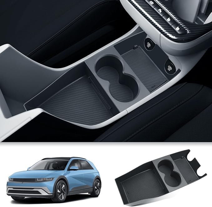 BIBIBO 2025 Ioniq 5 Center Console Tray for 2025 2026 Hyundai Ioniq 5 SE/SEL/Limited/XRT Under Console Organizer Tray Ioniq 5 2025 Under Console Insert Organizer 2025+ Ioniq 5