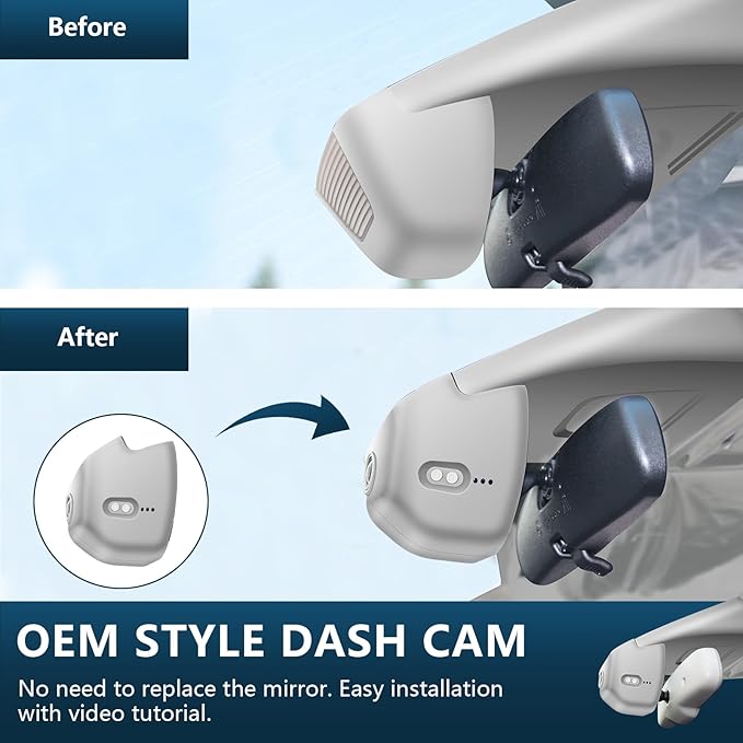 Mangoal 4K Dash Cam Custom fit for 11th Honda Civic 2022-2026(Gray), Si Type R Hatchback XL Sport SE EX_L Touring 1.5 2.0T, Integrated OEM Look, UHD 2160P Video, WiFi & App, GPS, 64GB Card