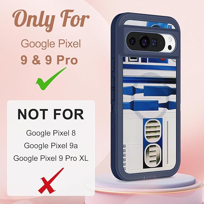 for Google Pixel 9 Case/Pixel 9 Pro Case - Compatible with MagSafe Women Cute Girls Magnetic Protective Cover Teen Boys Cool Unique Design Heavy Duty Shockproof for Pixel 9/9 Pro Phone Case
