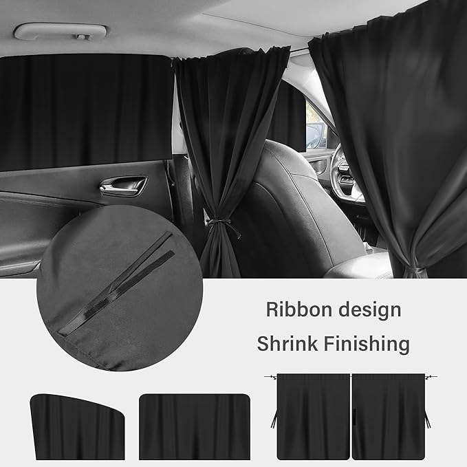 5PCS Car Window Shades Kit,Car Privacy Window Cover for Light Blocking and Privacy,Universal CCar Sunshade for Baby CCar Accessories Interior for Sleeping Traveling Camping (5PCS)