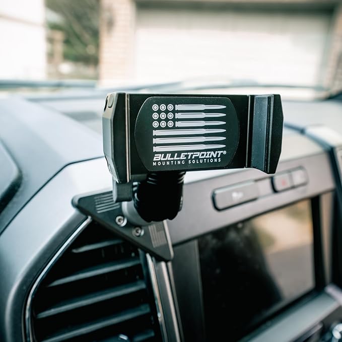 Bulletpoint Mounting Solutions Aluminum Air Vent Phone Mount Compatible with 2015-2020 Ford F-150, 2017-2022 Super Duty & 2018-2021 Expedition (Spring-Loaded)