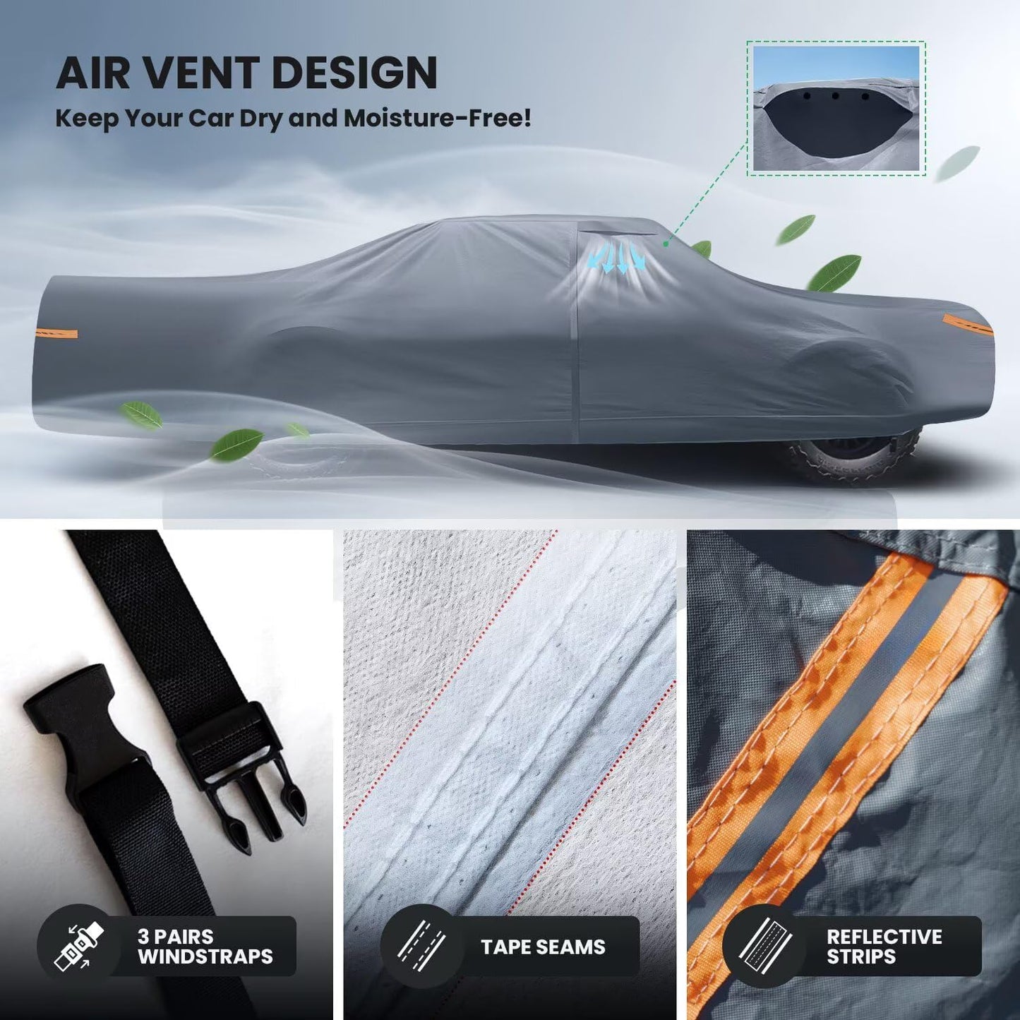 Car Cover Waterproof All Weather for Large Sedan,Outdoor Cover Fit for Ford Crown Victoria, Cadillac DTS, Grand Marquis, Lincoln Continental Town Car, Chevy Impala Caprice (209 to 218 inch)