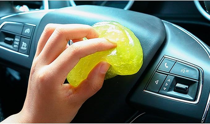 x xotic tech Car Cleaning Gel for Car Detailing Putty Interior Cleaner Slime Reusable Auto Detail Tools Supplies Accessories Valentines Day Gifts for Him Her Men Women Stocking Stuffers Yellow 2 Pack