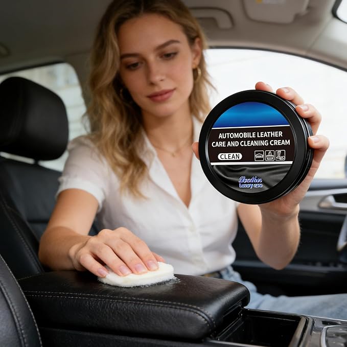 Leather Cleaner for Car Interior Seats Furniture Couches 120g Car Leather Finish Cream