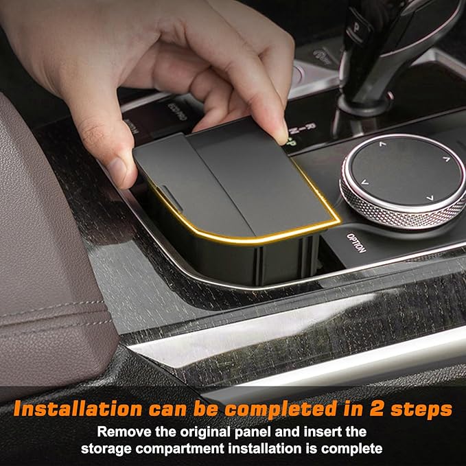 Center Console Organizer Compatible with BMW 1 2 3 4 Series X3 X4 F40 F44 G20 G21 G22 G23 G24 G26 G01 G02 M4 G82 M3 G80 i4 i3 LHD Modification ABS Hidden Storage Box