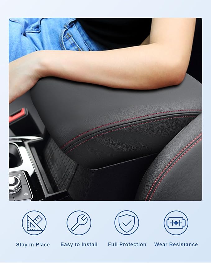 CDEFG 2020-2024 2025 Explorer Console Armrest Cover for 2024 2025 Ford Explorer Center Console Cover Middle Console Pad Arm Rest Central Consola Cover 2024 2025 Explorer Accessories