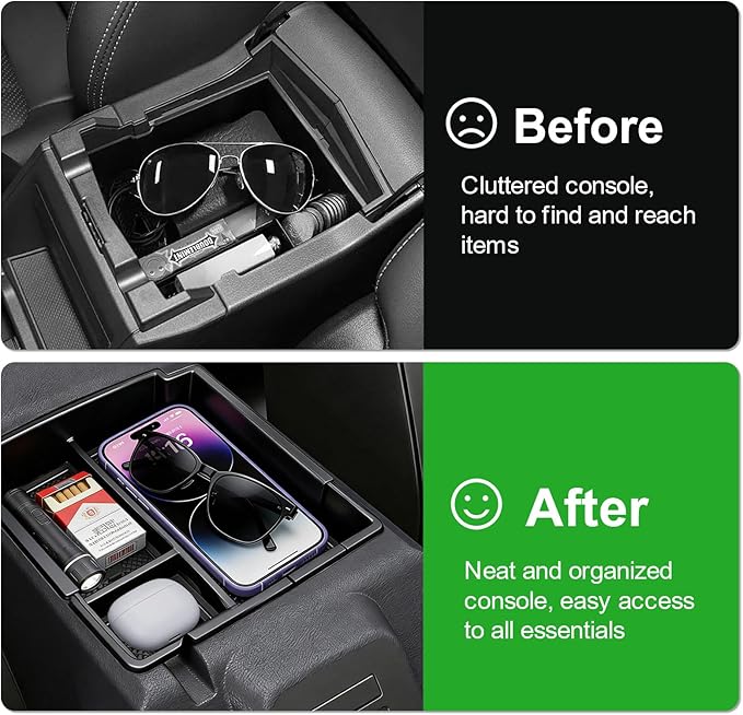 5-PCS for 2025 Ford Bronco Center Console Organizer & Handle Storage, Including Base/Big Bend/Outer Banks/Badlands/Heritage Edition/Raptor (Not for 2-Door & Bronco Sport)