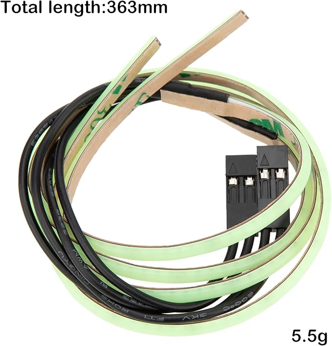 MEUS RACING RC LED Strip Colored Light Strip Flexible Cuttable for TRX4M SCX24 1/24 1/18 RC Crawlers Upgrade(Cyan)