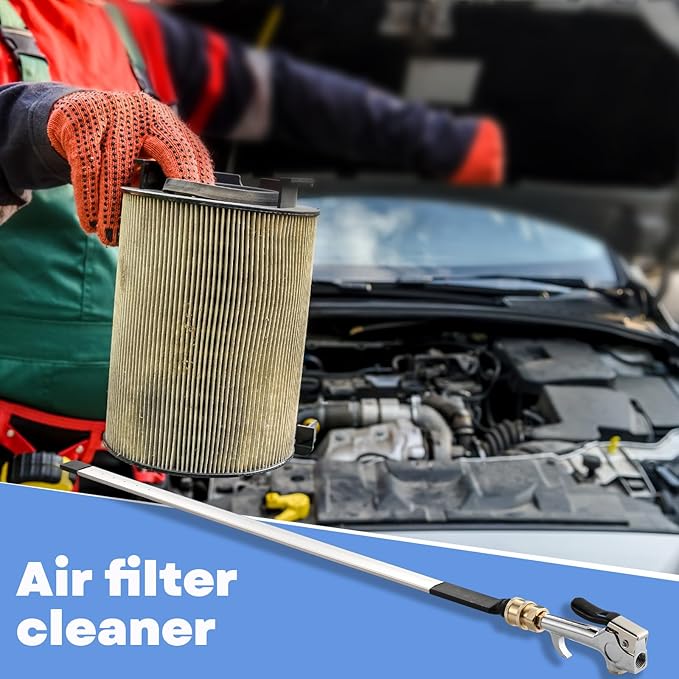 Threlaco 16" Air Filter, Radiator Cleaning Wand for High Efficiency Cooling Systems and Radiators, Water Air Cleaning Wands for Blow out Wash out Kit, Home Car Truck Power Washer Wand