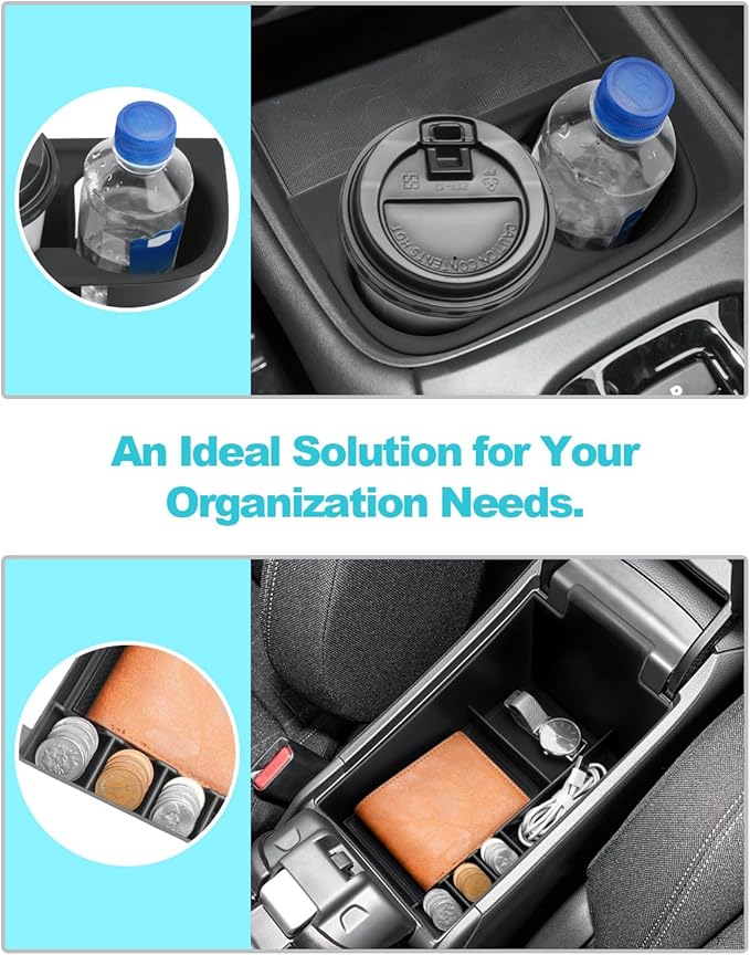 CDEFG 3Pcs for 2023 2024 2025 2026 Honda HR-V Center Console Organizer Tray for 2023-2026 Honda HR-V(Sport,EX-L,LX) Accessories Lower Console Armrest Tray Storage Box Cup Holder