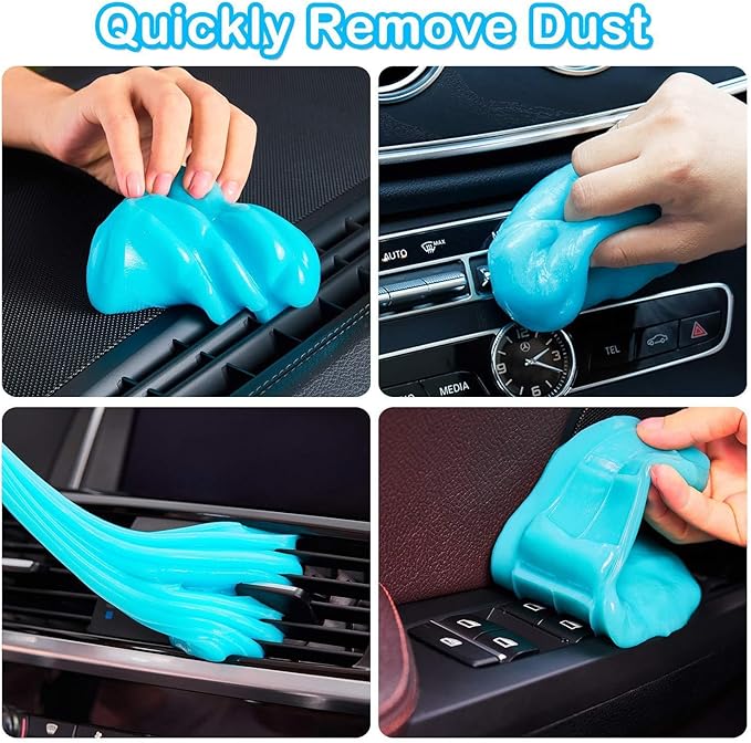 Car Cleaning Gel for Tesla Model S 2012-2025, 200g × 2 Pack Car Interior Cleaner Slime, Auto Detailing Tools, Auto Dust Car Crevice Cleaner