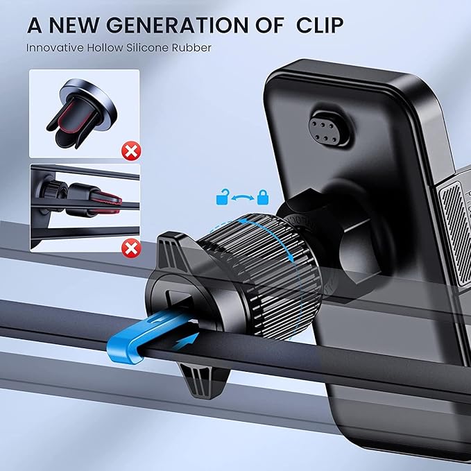 GUWEZ Phone Holder Car Mount for iPhone[Powerful Suction]Phone Mount for Car Dashboard Windshield Air Vent Universal Accessories[Thick Cases Friendly]Automobile Cell Phone Holder Fit iPhone Smartphone