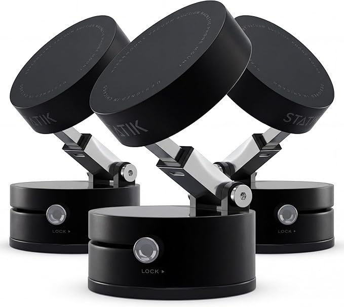 Statik HyperMount (Gen 2) Phone Mount, Magnetic Phone Holder, Car Mount for Phone Works on Smooth & Lightly Textured Surfaces, iPhone, Samsung, and Android Compatible, 3 Pack