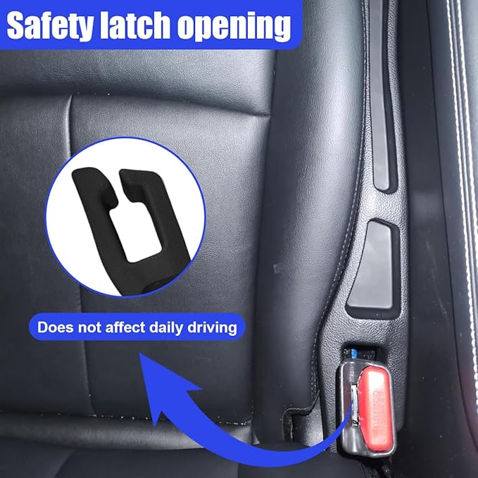 2PCS Car Seat Gap Filler Organizer, Car Center Console Side Plug with Storage Slot Prevent Falling, Multifunctional Vehicle Interior Phone Holder Accessories for Cars, Trucks, SUVs (Black)