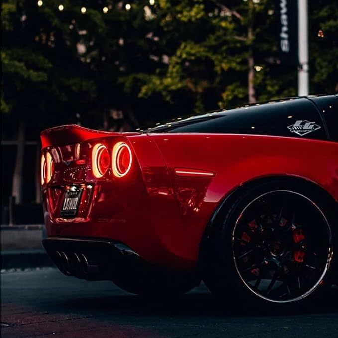 ORACLE Lighting 3150-020 Set of 2 Front and 2 Rear Tinted Lens LED Concept Sidemarkers Compatible with 2005 2013 C6 Corvette - Easy Installation - Waterproof