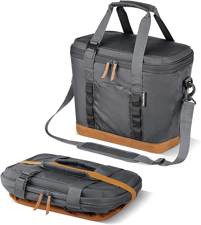 CleverMade Collapsible Insulated Cooler Bag – Leakproof Soft Cooler for Beach, Travel, Car – Bottle Opener