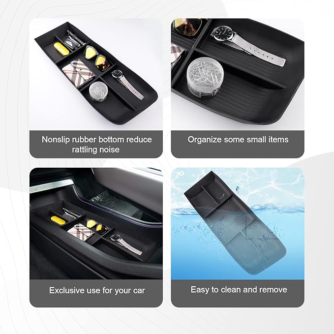 CDEFG for 2023-2025 Cadillac Lyriq Center Console Organizer 2023 2024 2025 Lyriq Lower Floor Console Tray for 2023-2025 Cadillac Lyriq Accessories Storage Box 2023-2025 Cadillac Lyriq