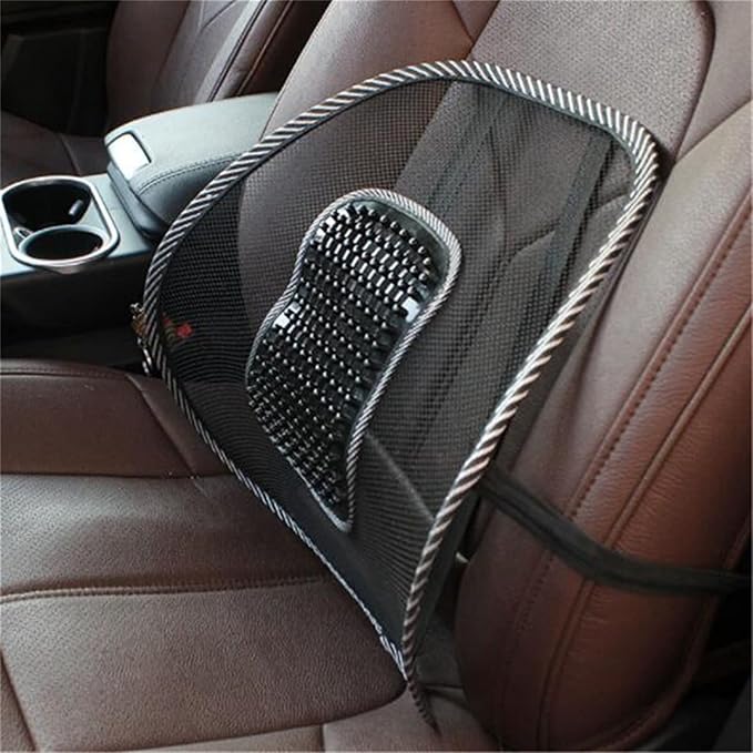 Lumbar Support Pillow for Car Seat, Mesh Office Chair Back Support Cushion, Ergonomic Back Pillows for Carseat,Office Chair,Desk,Wheelchair(Black-Waist)