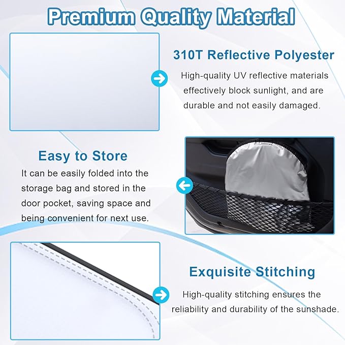 Premium Car Windshield Sun Shade for 2018-2022 Honda Accord Front Window Sun Visor Reflector 310T Thickened Blocks UV Rays Foldable Sunshade Car Interior Protection Accessories