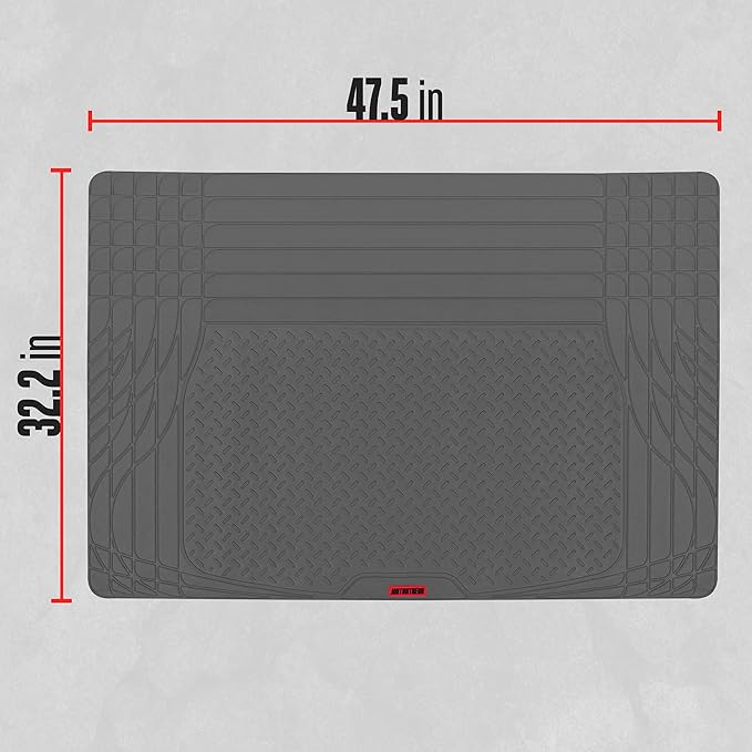 Motor Trend FlexTough™ Contour Heavy Duty Rubber Car Floor Mats with Cargo Liner - All Weather Full Set Front & Rear Floor Mats fits Most Cars Truck SUV, Automotive Floor Mat