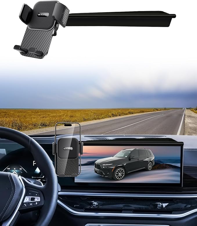 SKYLOTEC Car Phone Holder for BMW X5 X6 2024 2025 2026/X7 2023 2024 2025 2026 Accessories 14.9-Inch Screen Fixed Clip, Automobile Cradles Phone Mount, Cell Phone Base Not Block Air Vent