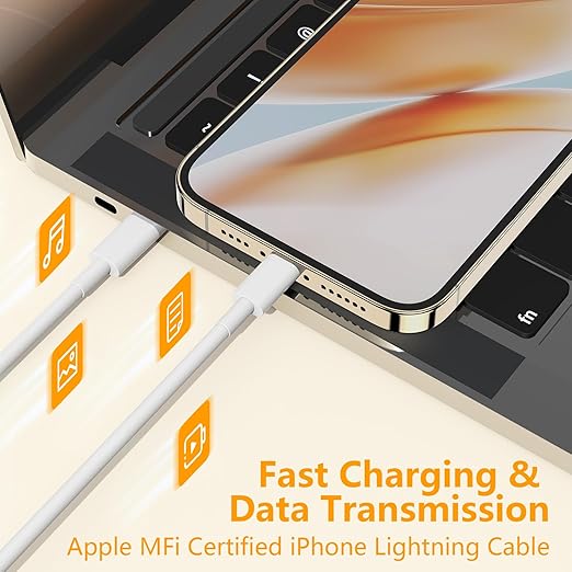 (6ft+10ft) iPhone Charger Fast Charging for iPhone 14 13 12 Fast Charger,20W USB C Wall Charger with Type C to Lightning Cord for i Phone 13/14/12 Pro Max Plus/11,iPad-2Pack