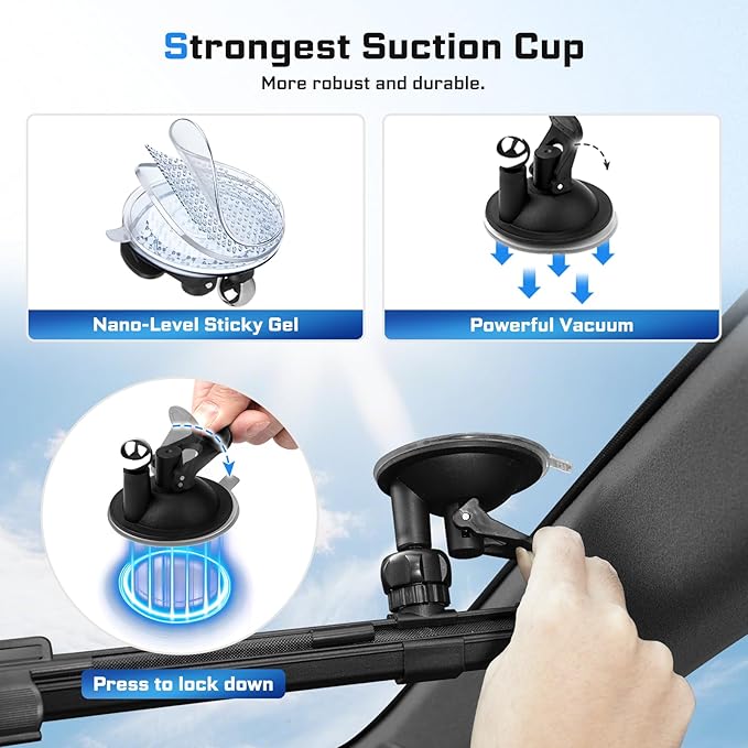 Retractable Windshield Sun Shade Automatic Sunshade for car with 99% UV Heat Protection, 420D Fabric Keep Cool & Protect Interior, Universal Adjustable Fit for Cars Trucks SUVs (Not for Large Trucks)