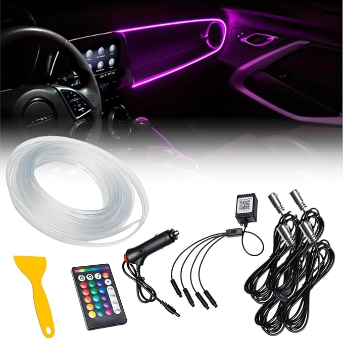 ORACLE Lighting 4236-333 ColorSHIFT Fiber Optic LED Interior Kit fits 2018 2023 Wrangler JL/Gladiator JT - Quality Materials - Integrated Edge for Easier Installation